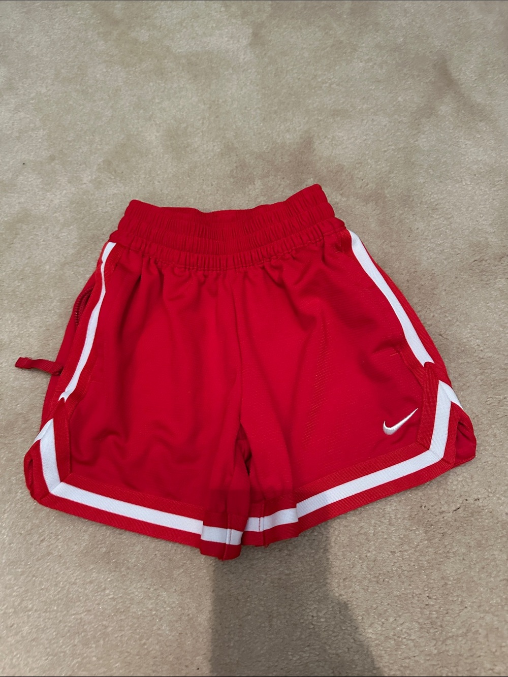 Nike Red basketball Shorts with White Trim